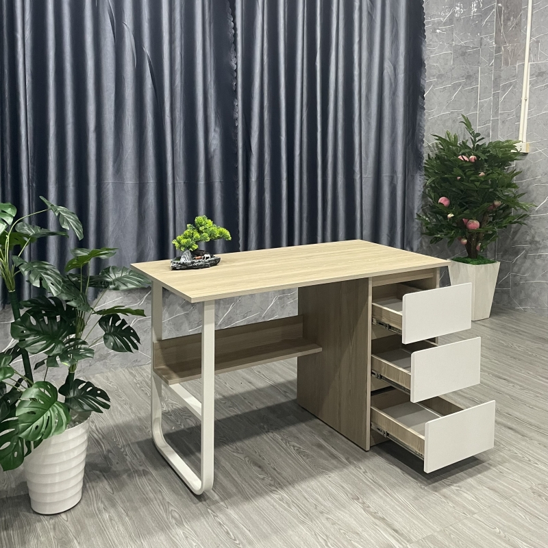Bàn Làm Việc Hộc IKEA Chân Sắt - BLV48