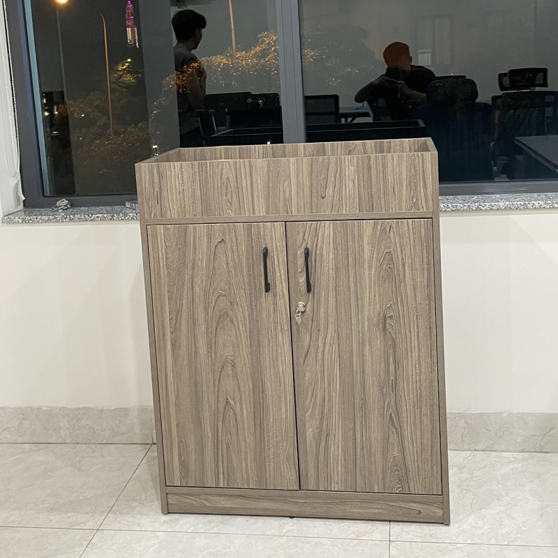 Tủ Tài Liệu Gỗ Để Cây Trang Trí Dạng Lửng - THS222