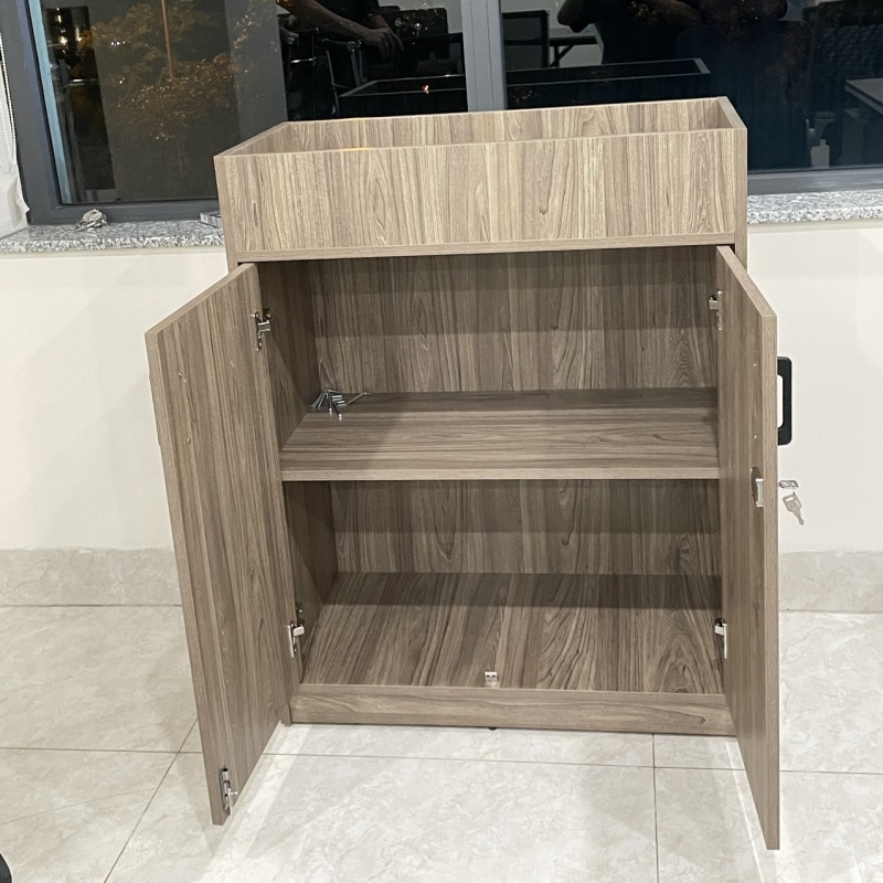 Tủ Tài Liệu Gỗ Để Cây Trang Trí Dạng Lửng - THS222