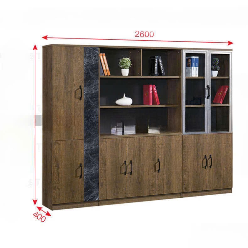 Tủ Tài Liệu Gỗ Tích Hợp Kệ Trang Trí - THS247